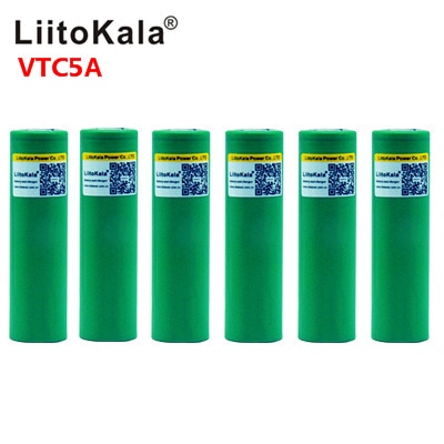 Liitokala 3,7 V 2600mAh VTC5A batería recargable de Li-Ion 18650 Akku US18650VTC5A 35A juguetes linterna