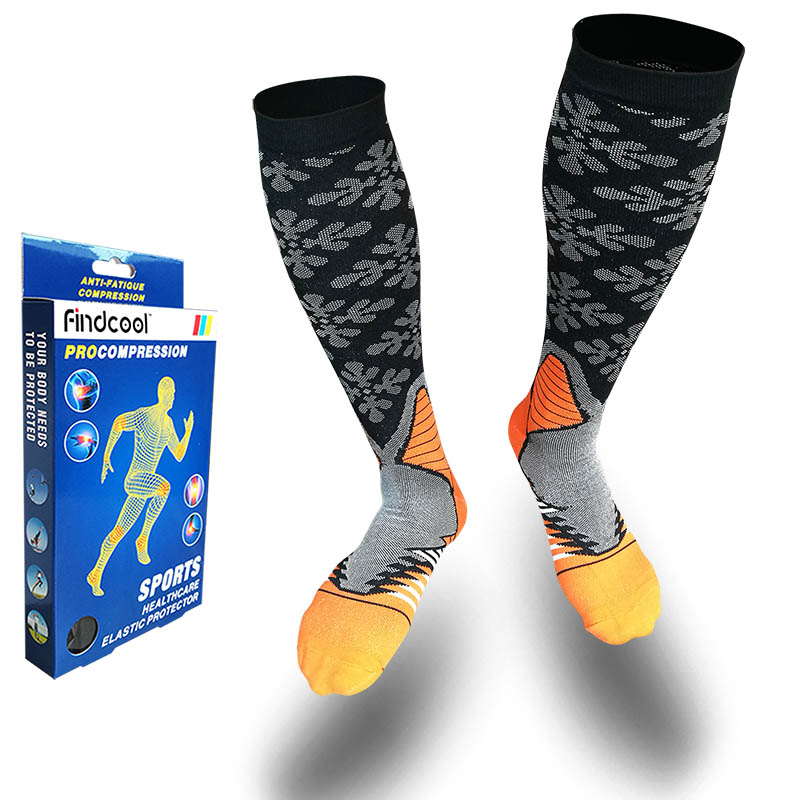 FINDCOOL Absolvierte Kompression Socken Für Krankenschwestern Radfahren Läufer Fitness Gewichtheben Mutterschaft Lehrer Für Mann Frauen: Orange / EUR 36-40