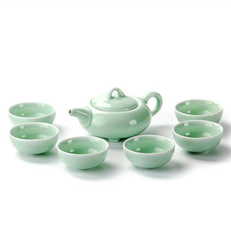 China miniature tea sets cup celadon Tea set Small Tea cup Exquisite Tea Set 1 teapot 6 cups Chinese Creamic Crafts B012