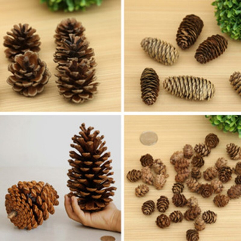 Mini Christmas Tree With Light-emitting Wooden Base Table Top Christmas Tree Pine Fruit Deer Safflower Style