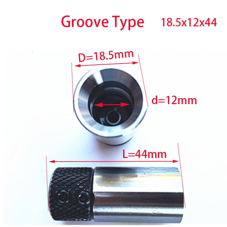 1pcs Woodworking Drill Row Cross Sleeve Clamp Drill Sleeve Base for Wood Drill Bit on Drilling Rig Collet Chuck: 12x18.5x44  Groove