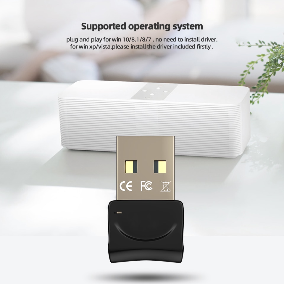 USB Bluetooth Adapter Dongle Adaptator 4.0 for PC Computer Wireless Mouse Keyboard Aux Audio Bluetooth Receiver Transmitter BLE