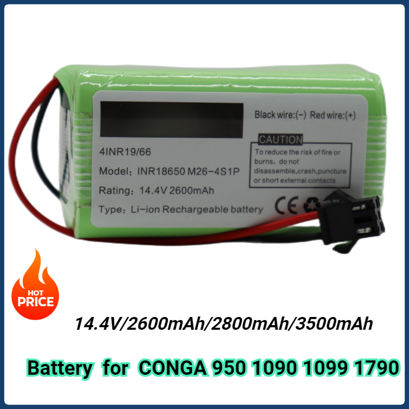 Roboter-Staubsauger-Akku 14,4 V/2600 mAh/3500 mAh für CECOTEC CONGA 950 1090 1099 1790, hochwertige Roboter-Batterie