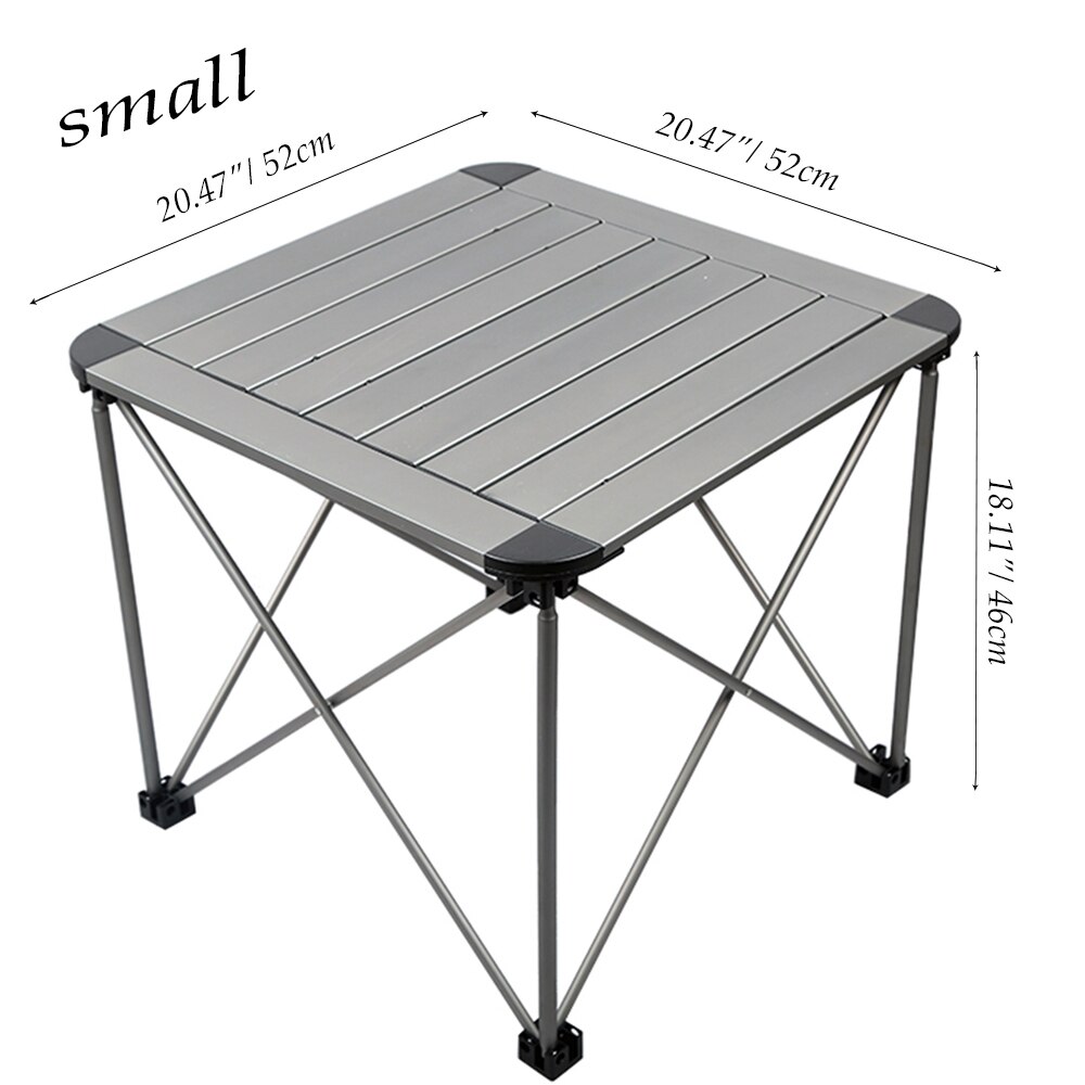 Outdoor Opvouwbare Camping Tafel Draagbare Ultralight Aluminium Tafel Met Opbergtas Voor Camping, Picknick, Bbq, Strand, vissen