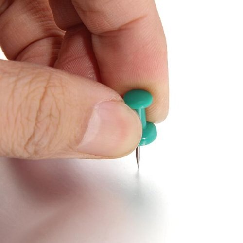 SOSW-100pcs Coloured Push Pin Drawing Map Pins Notice Office School