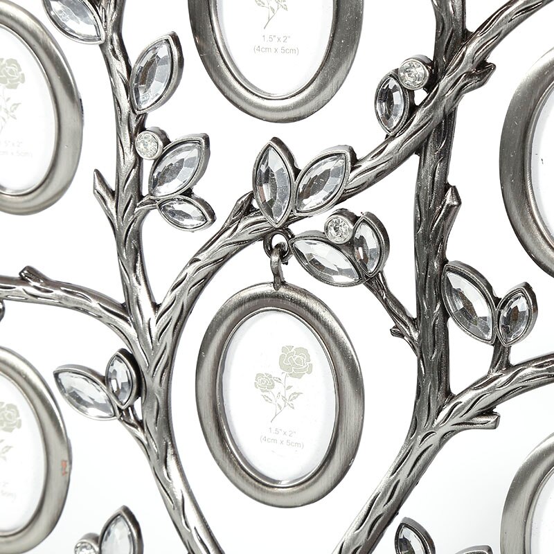 Porte-photo accrochable d'arbre familial | 30x30cm, support à 12 cadres, présentoir de Table, décoration de bureau, , directe