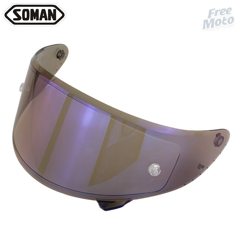 SOMAN-visera solar para casco de motocicleta SOMAN 961 X7 X8, protección solar UV, antideslumbrante, accesorios para casco de motocicleta: Light tea blue