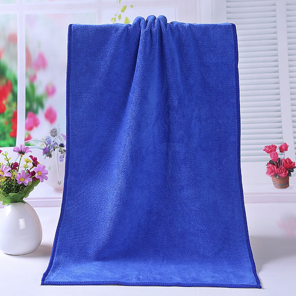1PC Bamboo Washcloth Microfiber Washcloths Bathing Towel Shower Absorbent Superfine Fiber Soft Comfortable Bath Towel #J20: Blue 