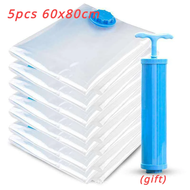 Vacuum Storage Bags Space Saving Bags for Comforters Clothes Pillow Bedding Blanket Storage Vacuum Seal Bag: Brown