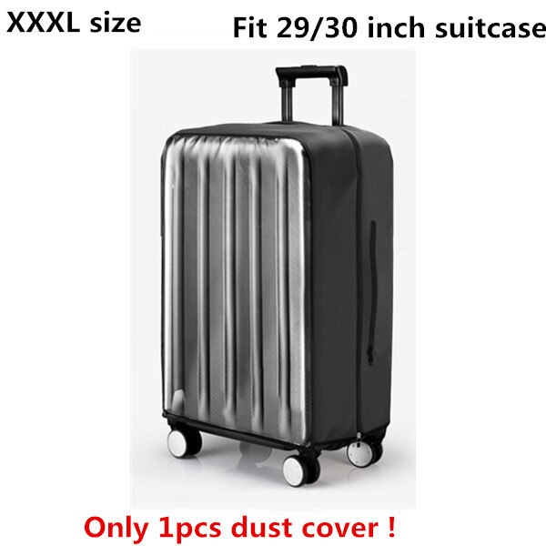 Pvc gennemsigtigt bagagerumscover til bagage elastisk vandtæt trolley kuffert regntasker rejse kuffert tilbehør 18-30 tommer trolley: Tilbage-xxxl