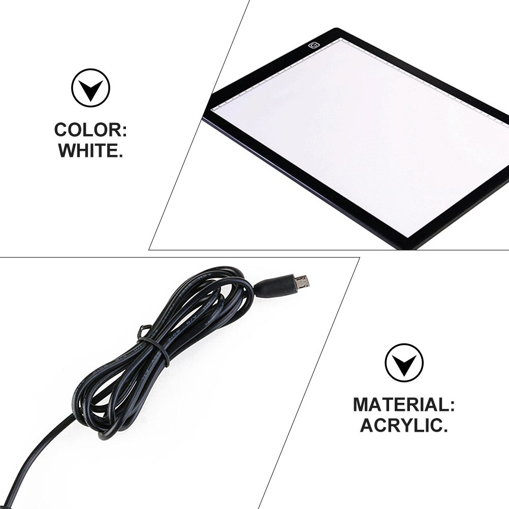 Matte Texture Light Box Board LED Drawing Board with USB Cable and 2 Magnets