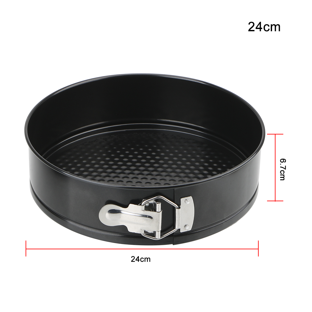 Rund kakform bakform kolstål kakformar avtagbar botten kökstillbehör non-stick metall bakform: Plommon