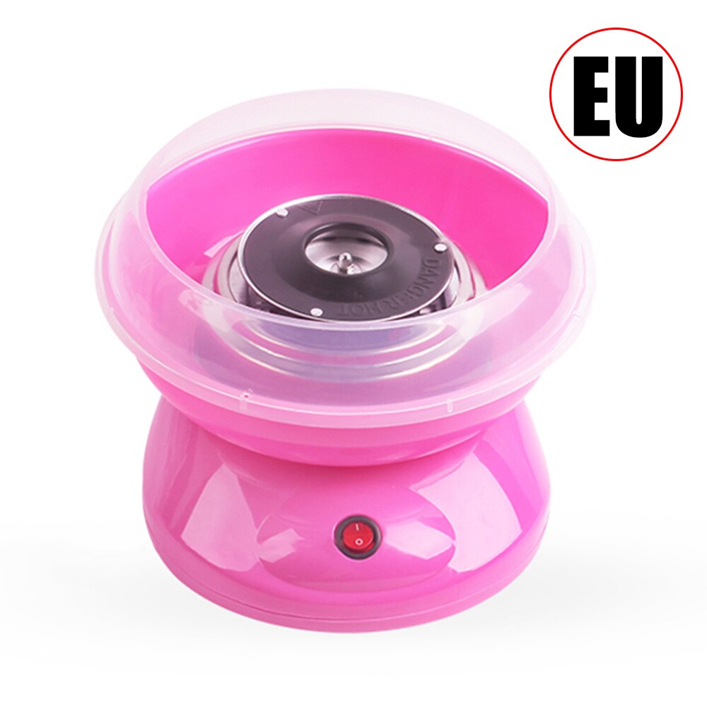 Children Cotton Candy Maker Machine 110v/220v Household Mini Electric Cotton Candy Maker Girl Boy Diy Sweet Candy Machine: EU Pink