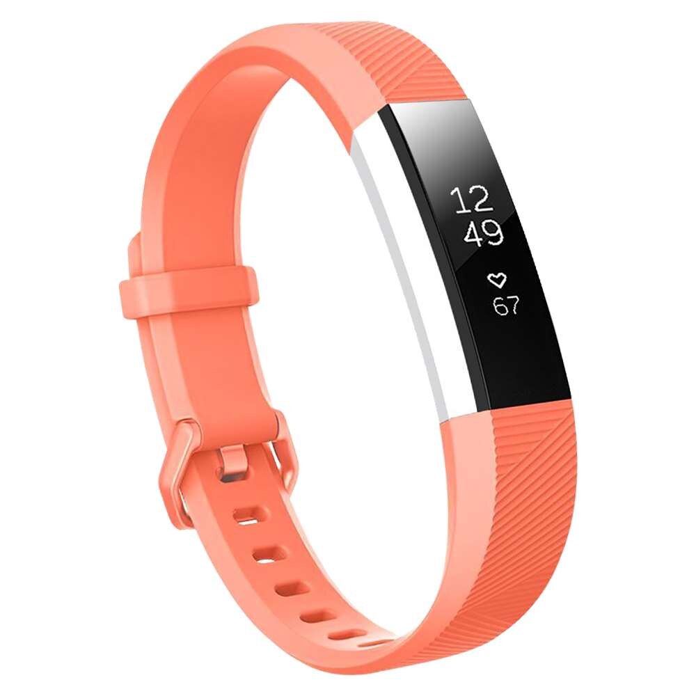 Baaletc For Fitbit Alta HR/Alta Silicone Watchband Replacement Wrist Band Silicon Strap Clasp Smart Wristband Watch For Fitbit: Orange / S