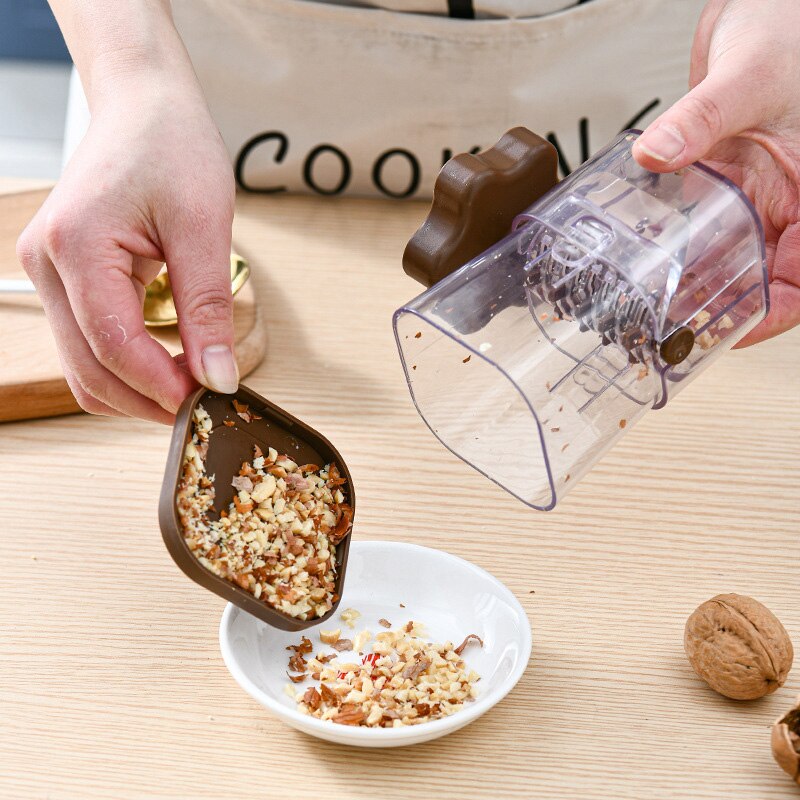 Manual Nut Grinder Portable Dried Fruit Crusher Hand Peanut Masher Walnut Chocolate Chopper With Cover Kitchen Tool Accessories