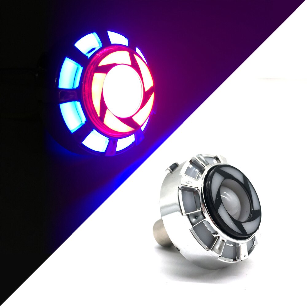 1 pièces gradation ange oeil Flash moto phare queue frein feux arrière LED moto accessoires lampe de frein: 2