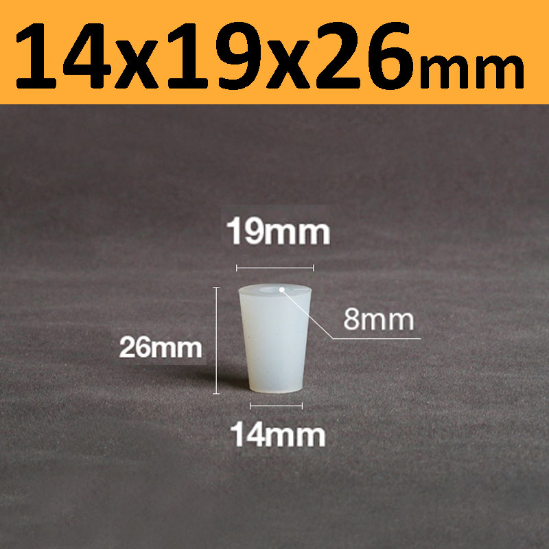 Silicone Stoppers With Hole Conical Rubber Plugs Test Tube Stoppers For Laboratory Triangular Flasks Plugging Holes: transparent
