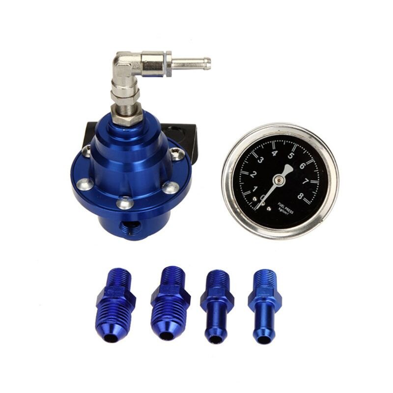 Universal Adjustable Aluminum Fuel Pressure Regulator With Gauge Kit