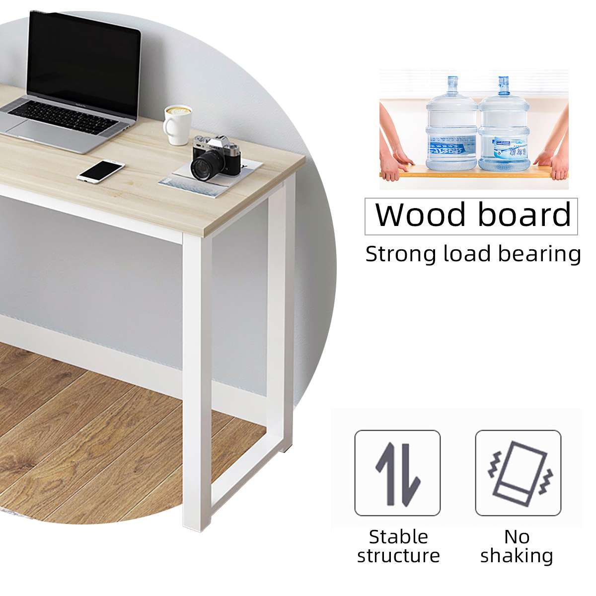 Computer Desk Laptop Desk Modern Bedside Table Wooden Laptop Stand Home Office Gaming Table Workstation Study Writing Desk