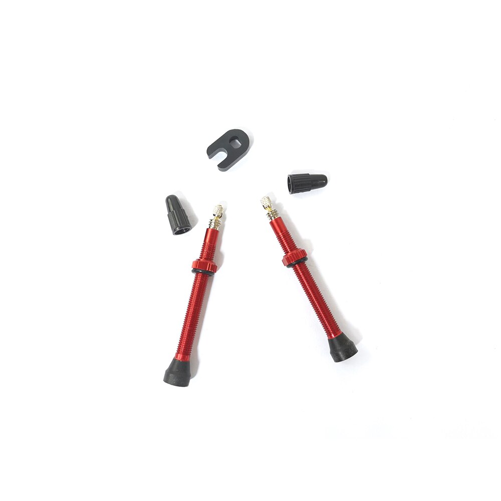 Tubeless Presta valve for MTB Mountain bike Road bike Aluminum Alloy Presta valve 36mm 60mm Red AL valve