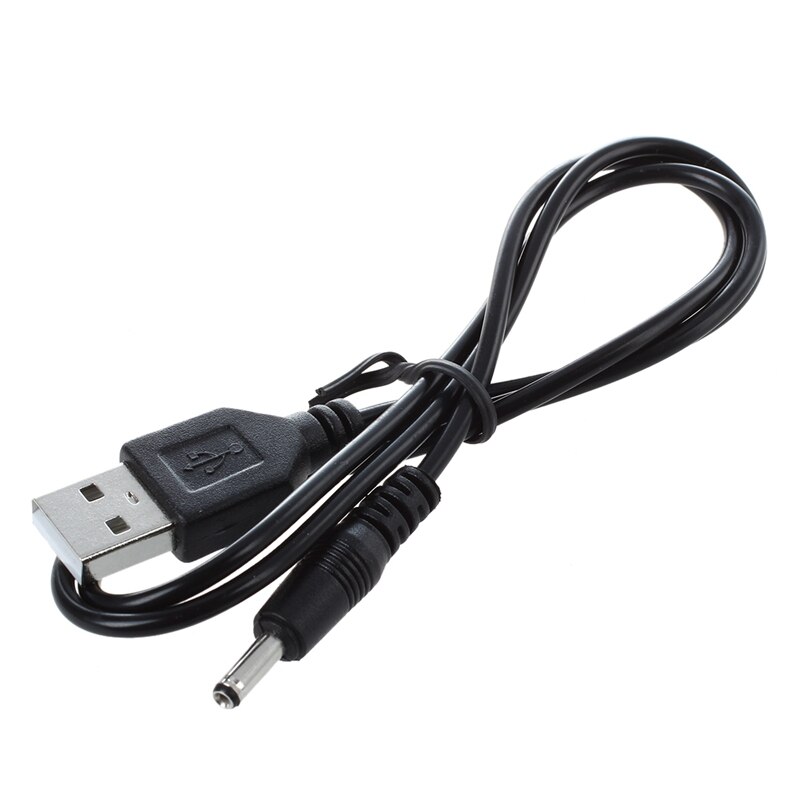 3.5Mm X 1.3Mm Zwarte Usb-kabel Lead Charger Cord Voeding