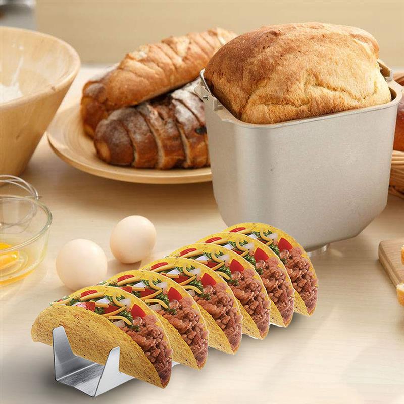 Soporte para tacos de acero inoxidable, soporte y práctico para horno, lavavajillas, restaurante, accesorios de cocina, herramientas