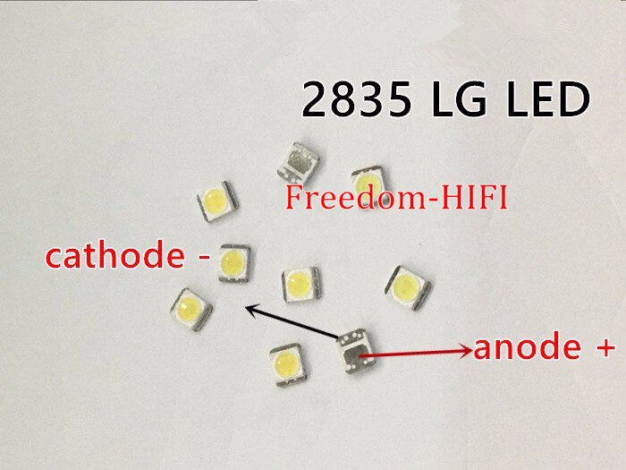 100PCS/Lot 3528 2835 3V SMD LED 1W LG Cold White 100LM For Television LED Backlight