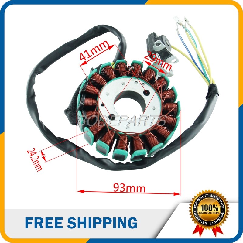 Piezas para motor de motocicleta CB18 polos bobinas de estátor DC aptas para motor Lifan Zongshen Loncin Xinyuan CB200cc-250cc