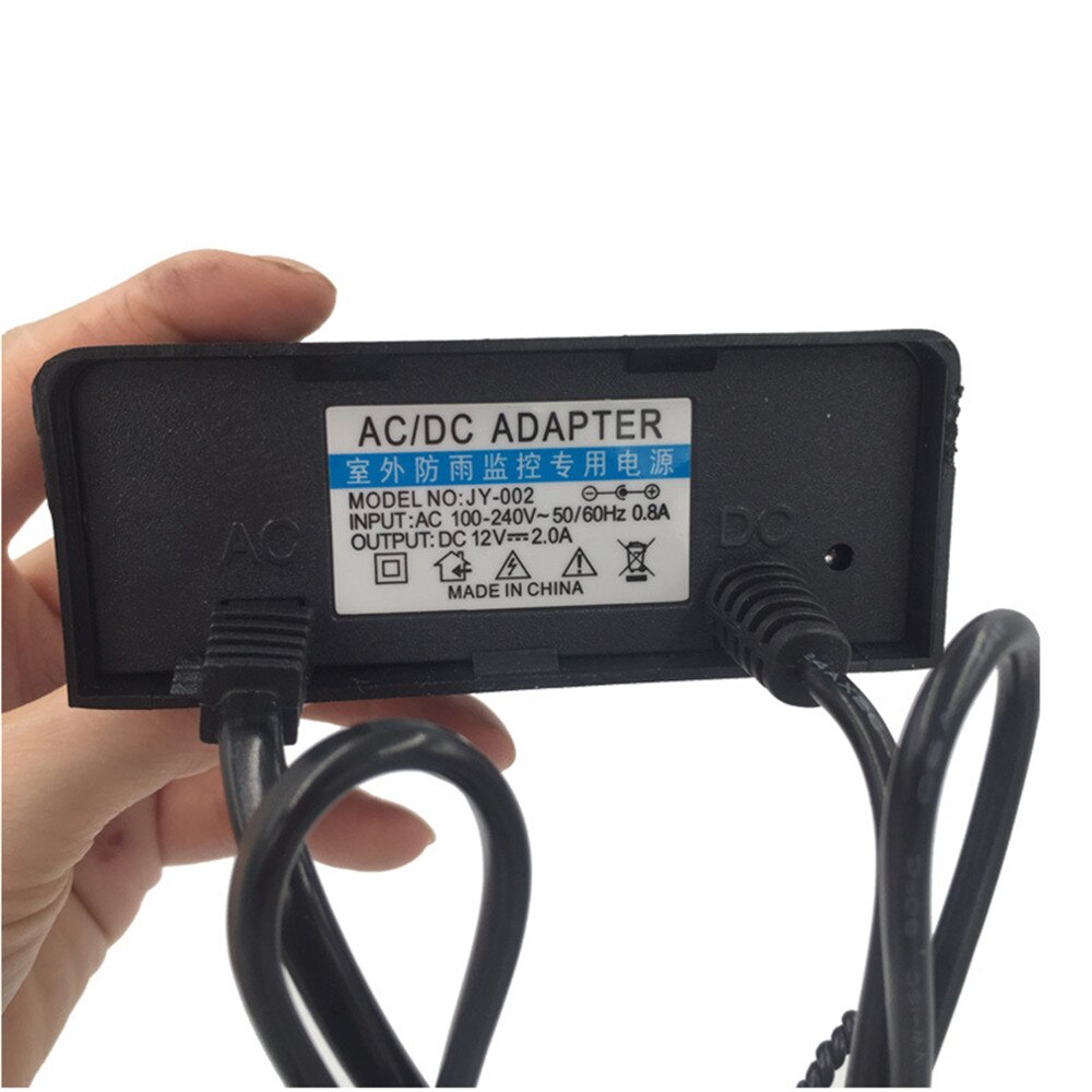 Rain-proof Outdoor 12V 2A DC Power Supply Adapter for CCTV Security Camera & LED illuminator US Plug