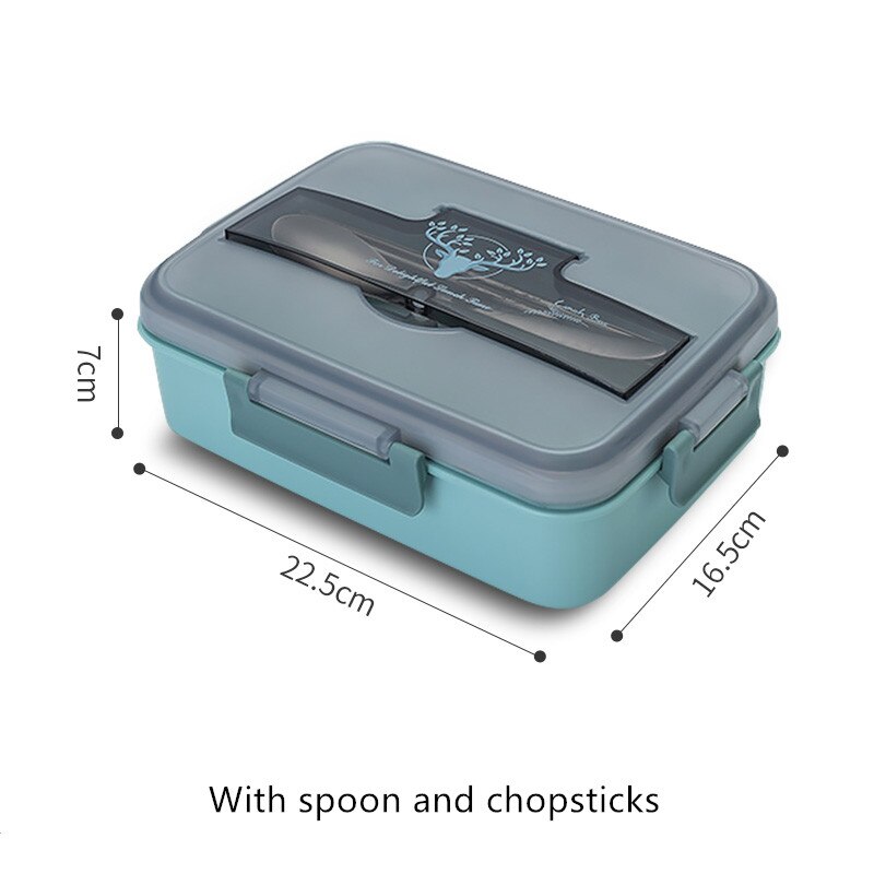 1100ml Portable Lunch Box Microwave Oven Bento Box Healthy Plastic Food Storage Container Lunchbox BPA Free: Blue B