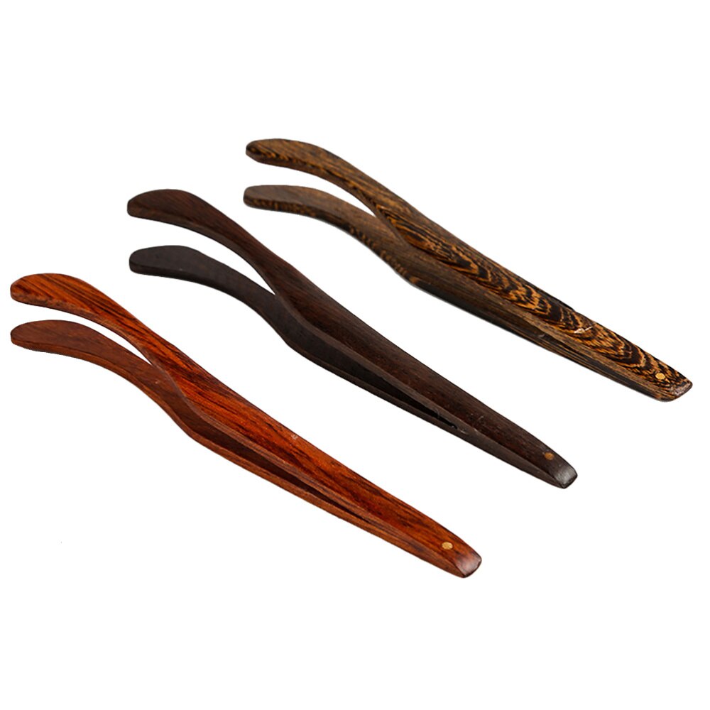 3PCS Tea Clamp Tea Ceremony Accessories Solid Wood Tea Clamp Wooden Tea Set Accessories for Tearoom Office Teahouse: Default Title