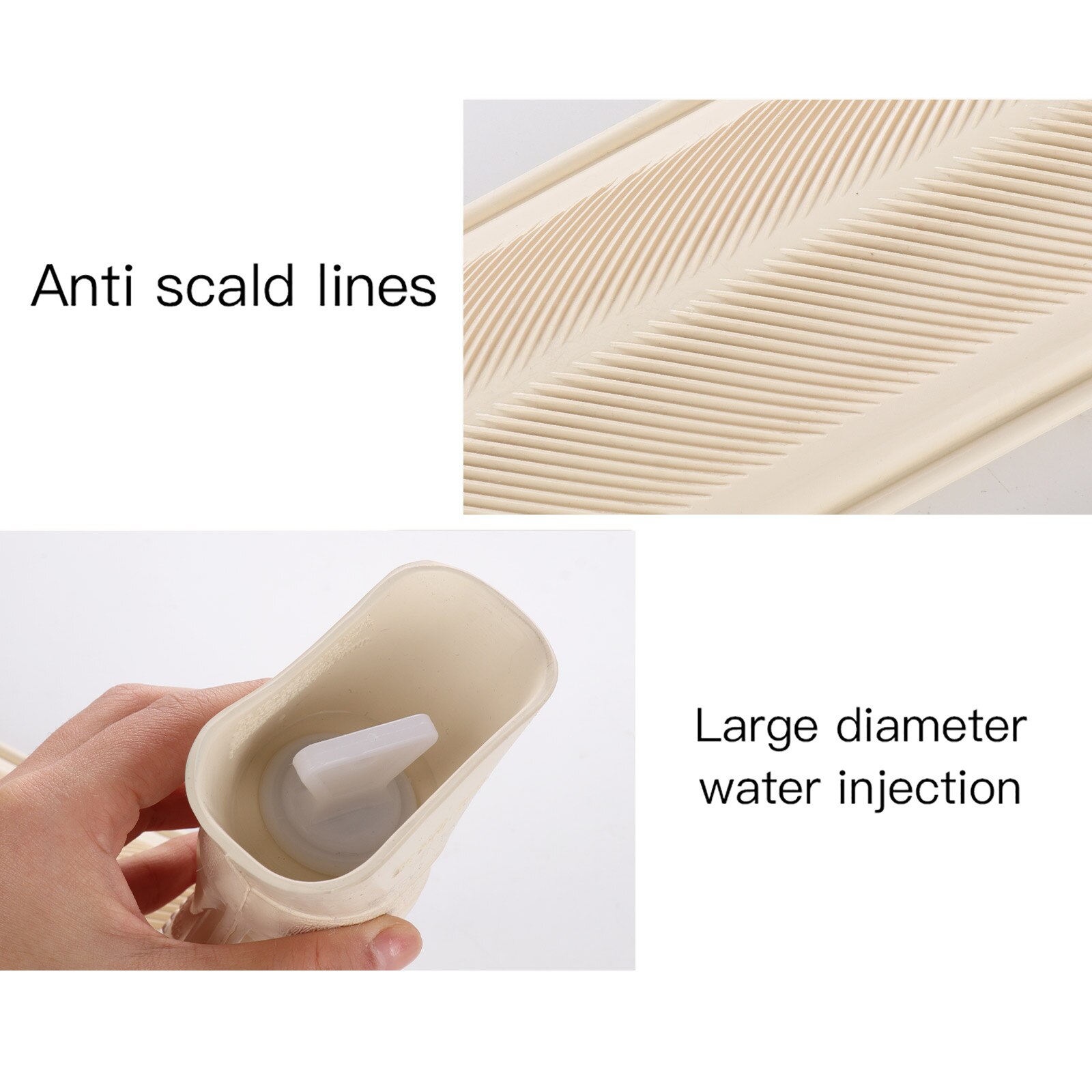 Warm Water Bag Water Bottle Bag Long Water Bottle Removable Rubber Strip Perfect Rubber Water Bottle