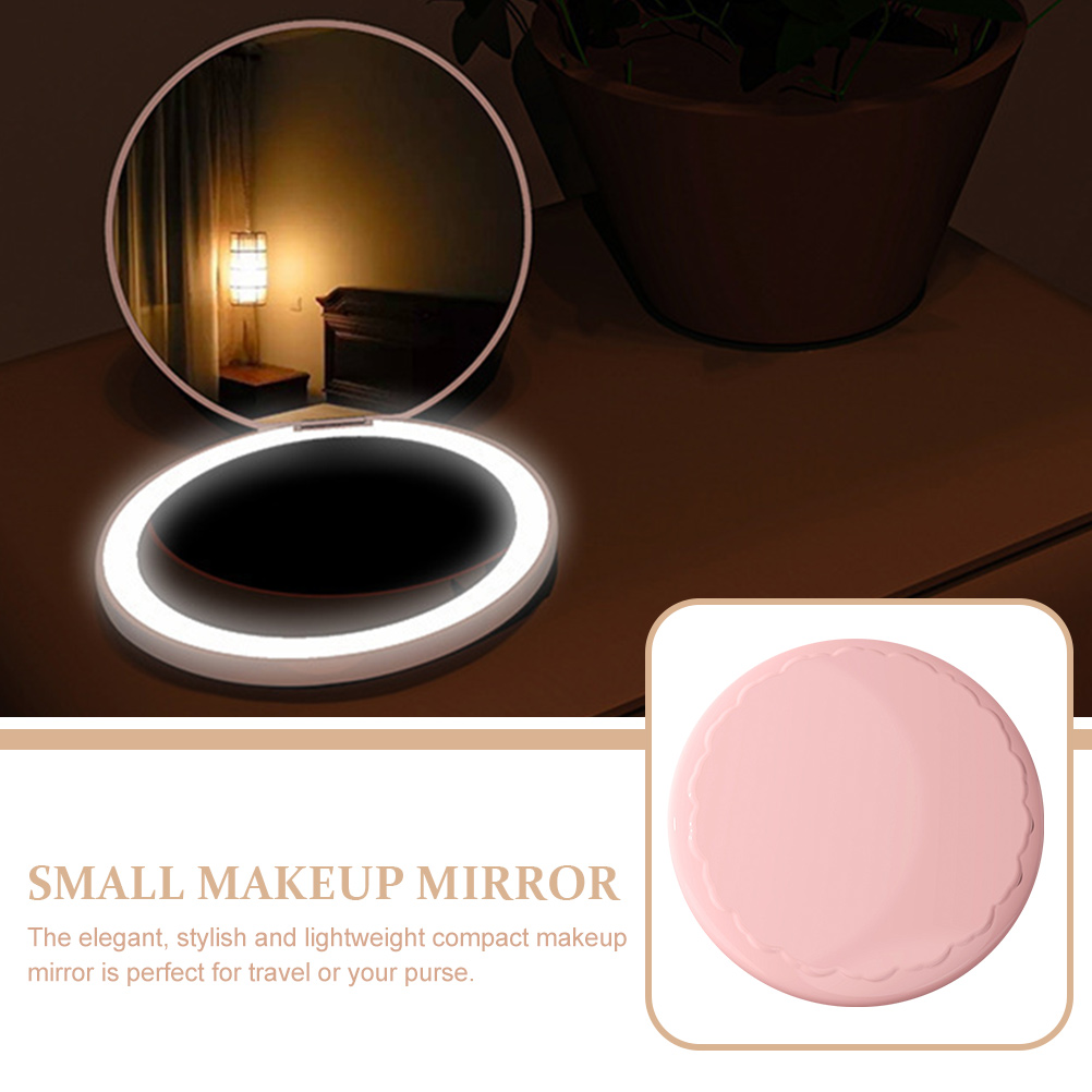 1 Set Dual-sided LED Makeup Mirror Foldable Mirror Magnifying Mirror