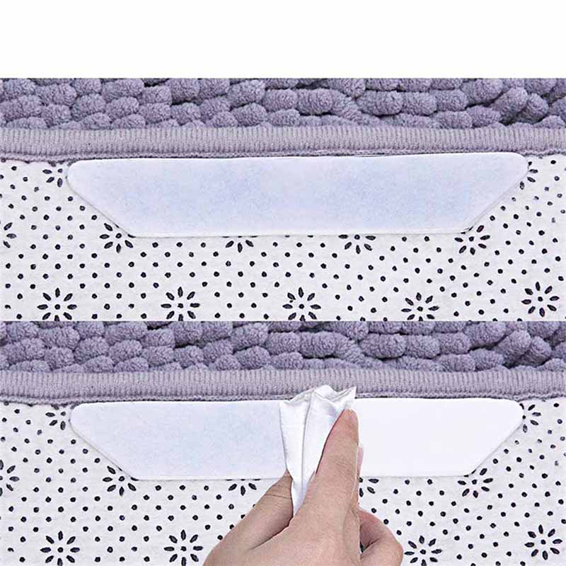 8pcs/pack Anti-skip Rug Grippers Carpet Mat Self-adhesive Tidy Carpet Mat Rug Grippe Clean for Living Room/Bath Room: White / 30x180x2mm