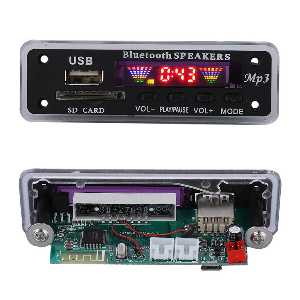 SDM01BT + U-DX Bluetooth 4 Kleuren Screen MP3 Fm Ape Flac Wma Wav Decoderen Board Module Voor Speaker handsfree Dc 5V/12V