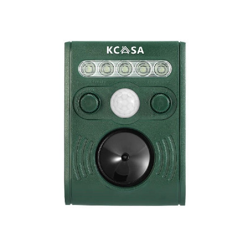 Kcasa KC-JK369 Tuin Ultrasone Pir Sensor Solar Animal Verdrijver Sterke Zaklamp Hond Repeller