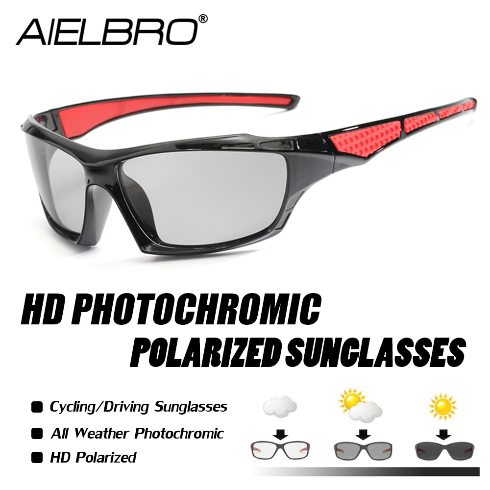 AIELBRO gafas de ciclismo al aire libre gafas de bicicleta gafas de sol de bicicleta polarizadas gafas deportivas para hombres gafas de ciclismo fotocrómico
