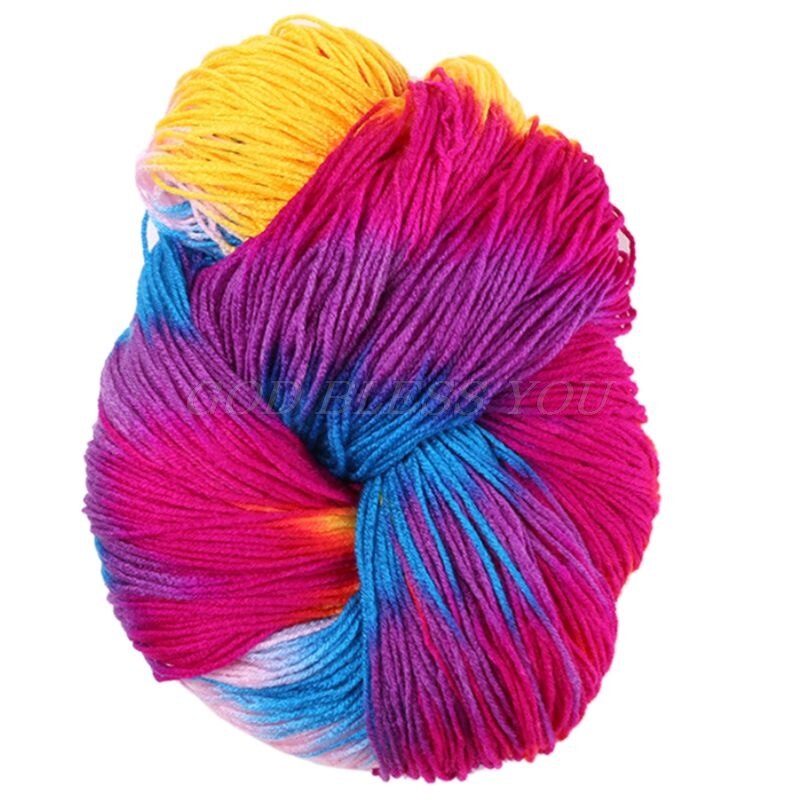 50g/Ball Mixed Colorful Knitting Yarn Acrylic Dyed Hand-Knitted Crochet Thread: B