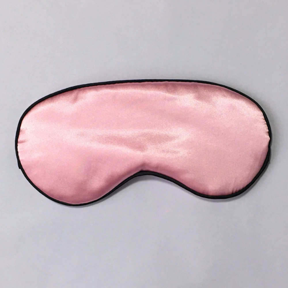 Mascarilla antifaz para dormir antifaz acolchado de seda pura, para viajes, Relax, con vendados, 1 ud.: pink