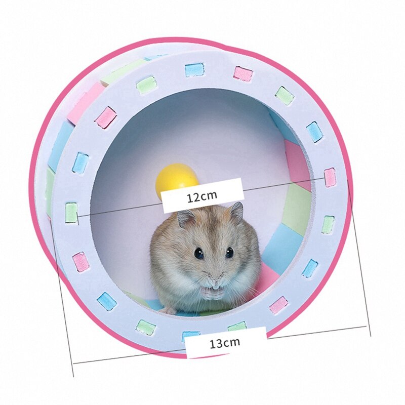 Pet Sports Fitness Hamster Running Wheel Hamster Jogging Wheel DIY Mute Color Funny Running PVC Disc Toy Hamster Pet Supplies