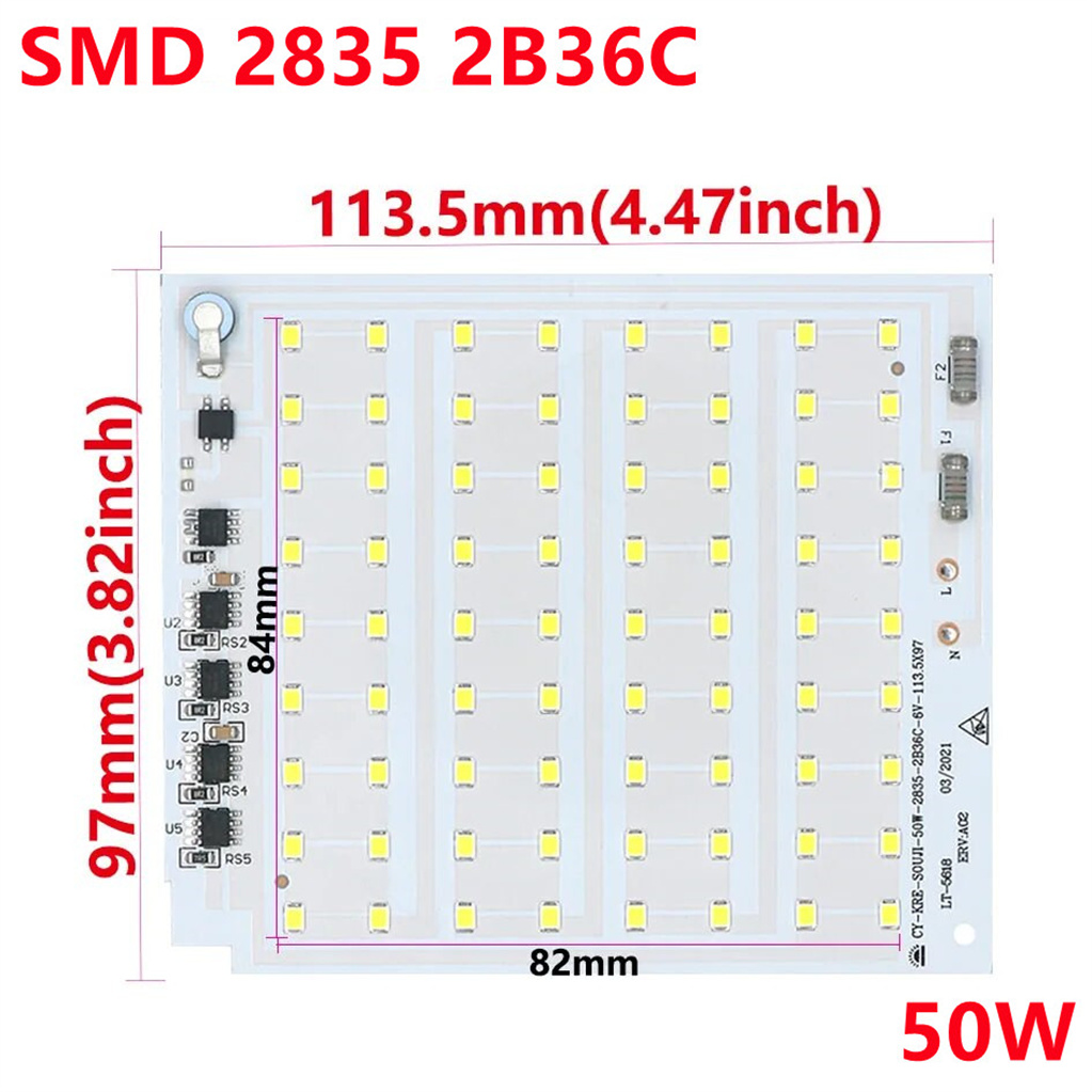 Puces de lampe LED 220V SMD puce 2835 IC intelligent Module de lumière LED remplacement 10W 20W 30W 50W 100W pour projecteur extérieur projecteur projecteur: MULTI / 50W