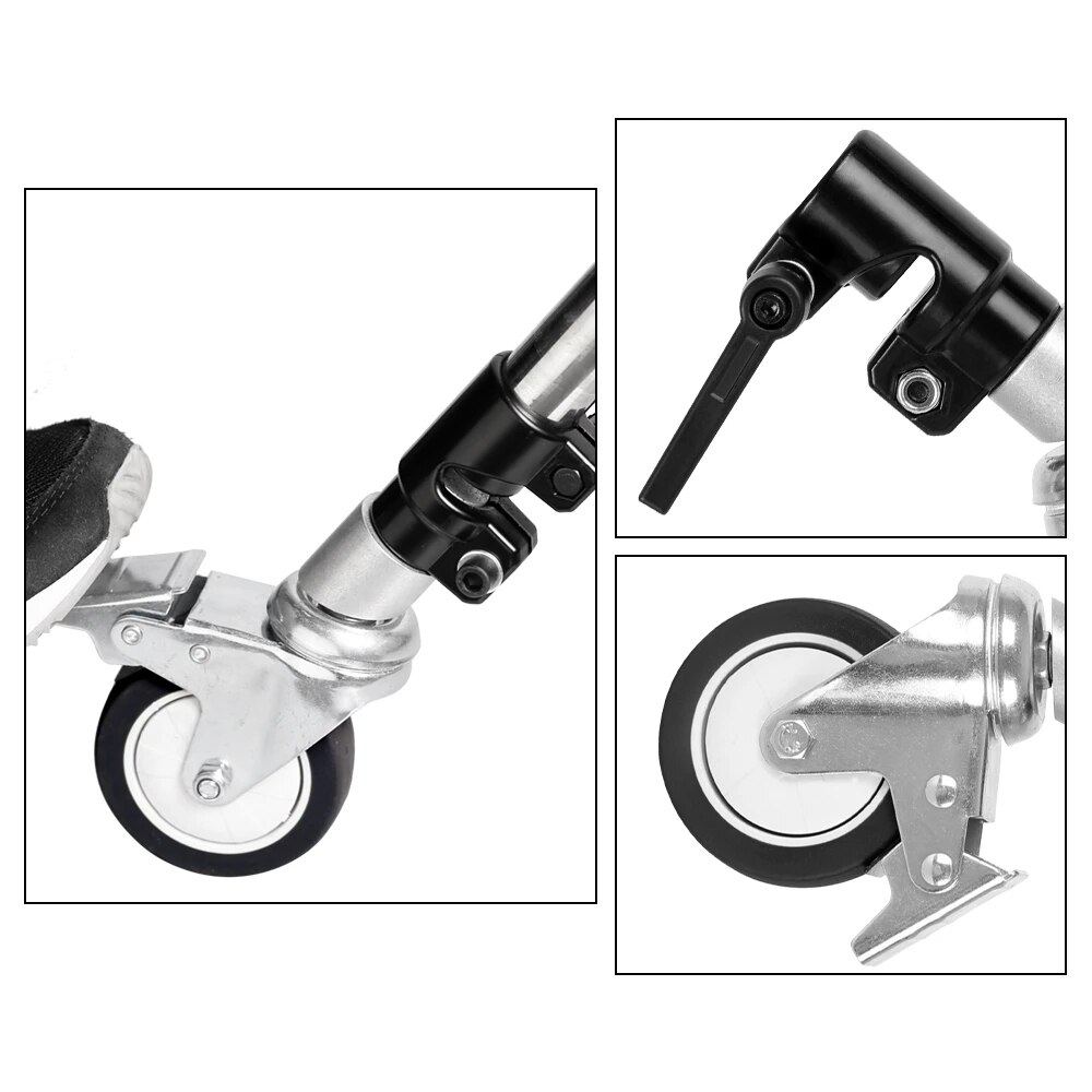 3Pcs C-Stand Swivel Caster Wheel Set,25MM Diameter For Photography Century Foldable Light Stand Tripod Magic Leg