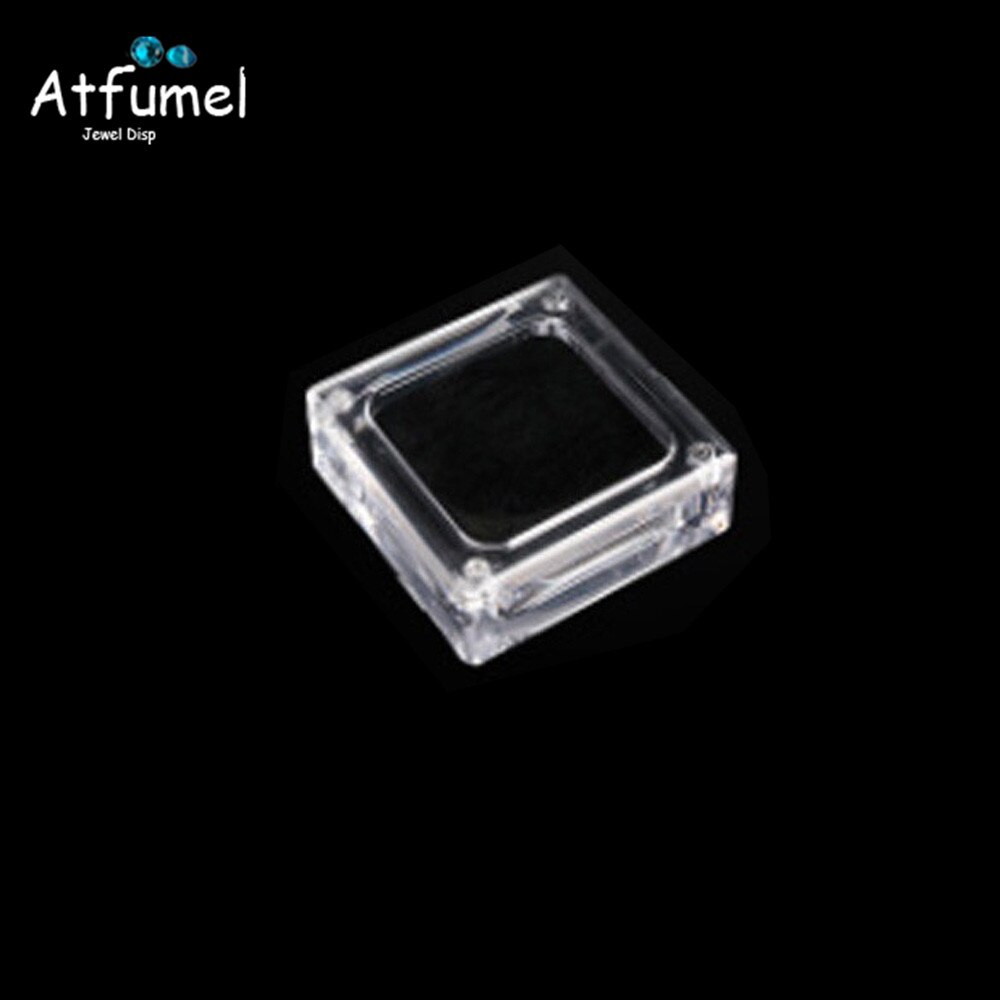 Acrylic Diamond Jewelry Storage Box Transperant Magnet Lid Bracelet Pendant Ring Earring Display Case Gem Stone Box: S 6X6CM