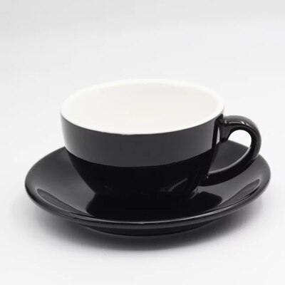 300ml bunte dicke körper neue Knochen China Cappuccino tassen und untertassen, keramik kaffee tasse untertasse: 7matt