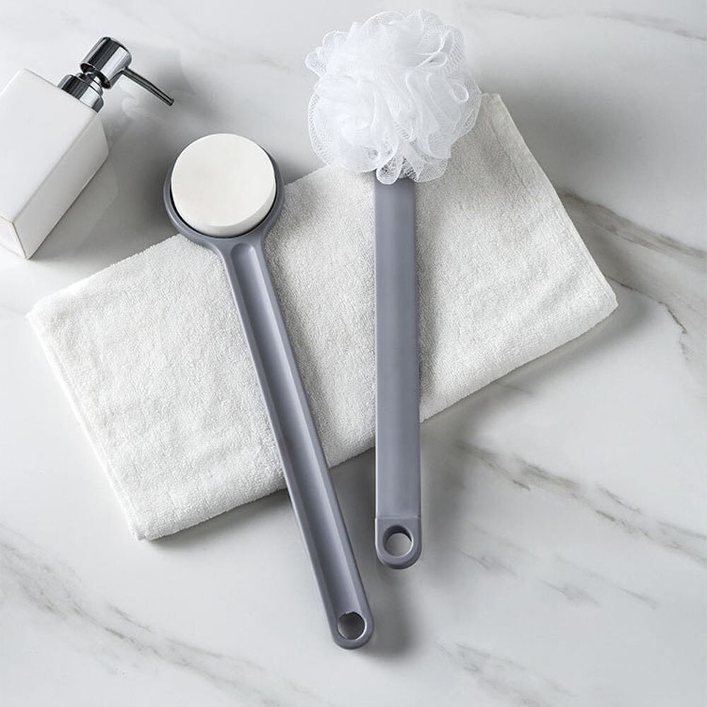 Dubbelzijdig Bad Borstel Pijnloos En Krachtige Sash-Verwijderen Bad Bal Lange Steel Spons Bad Borstel Terug wrijven Borstel