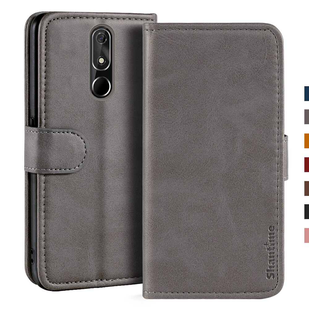 Case Voor Cubot Power Case Magnetische Wallet Leather Cover Voor Cubot Power Stand Coque Telefoon Gevallen: Gray