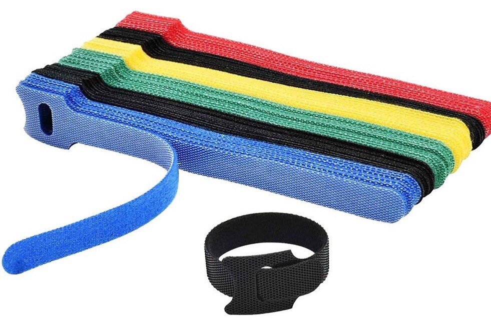 50 sztuk Organizer do kabli kolorowy drut nylonowy taśmy nawijacza przechowywanie kabel wielokrotnego użytku opaski na słuchawki przewód myszy zabezpieczenie kabla drutu: Mixed color
