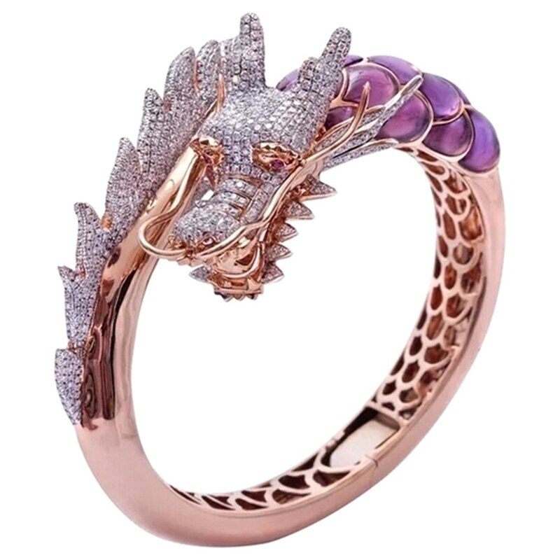 Jahrgang Hochzeit Band Ringe Für Frauen Einzigartige Stil Weiblichen Drachen Ebene Ring 18KT Rose Süße Engagement Ring