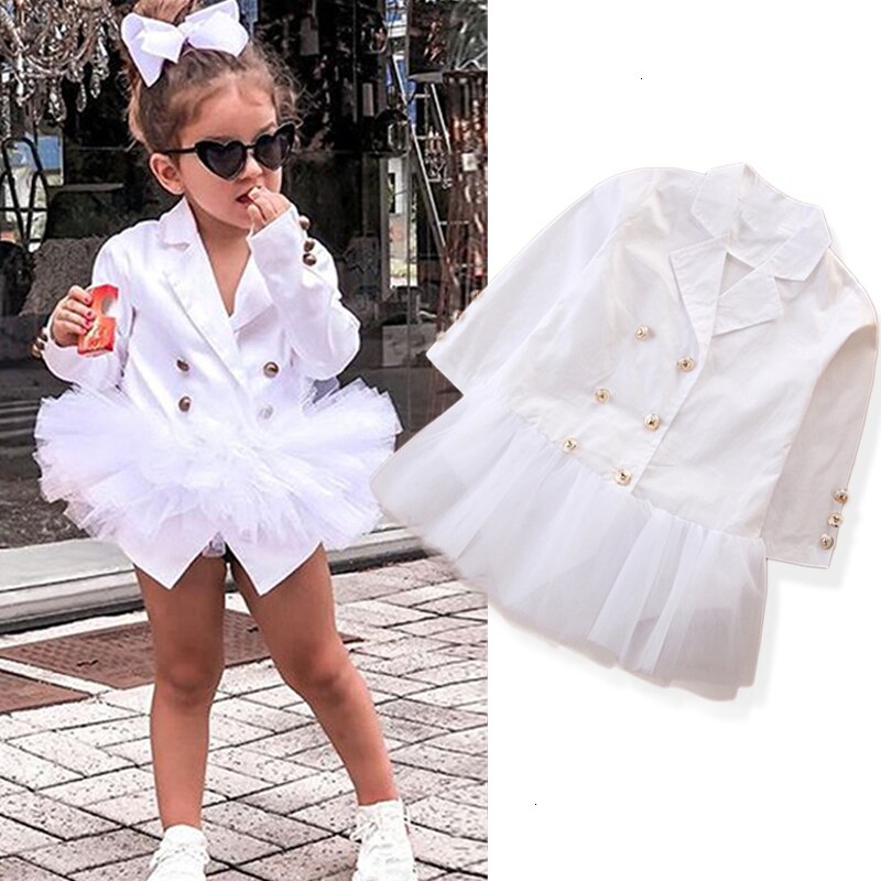 Costume De Ballerine Pour Enfants Avec Jupe En Tulle - Justaucorps Manches Longues Et Jupe Tutu, Pour Danse, Spectacle, Déguisement Princesse