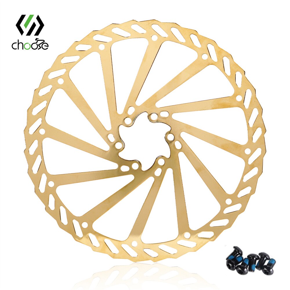 Rotori del freno per bicicletta a scelta, rotore del freno a disco per bici da strada MTB in acciaio 160mm/180mm/203mm, per linea centrale SHIMANO SRAM: 203mm Gold